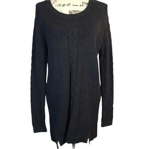 Nautica Charcoal Long Pullover Sweater